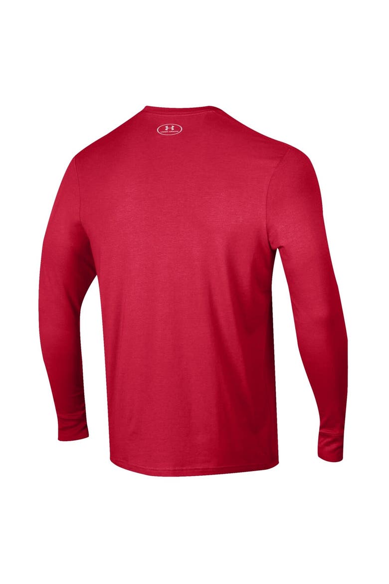 Men's Under Armour  Red Maryland Terrapins Throwback Basketball Performance Cotton Long Sleeve T-Shirt, Alternate, color, Red