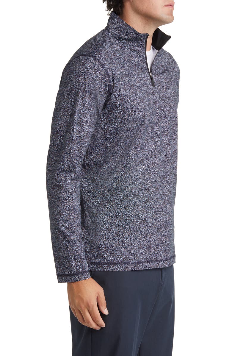 Bugatchi Anthony Micro Print OoohCotton<sup>®</sup> Quarter Zip Pullover, Alternate, color,