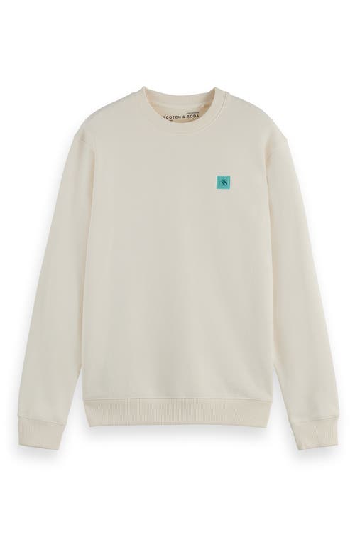 Scotch & Soda Seasonal Core Crewneck Sweatshirt In Neutral
