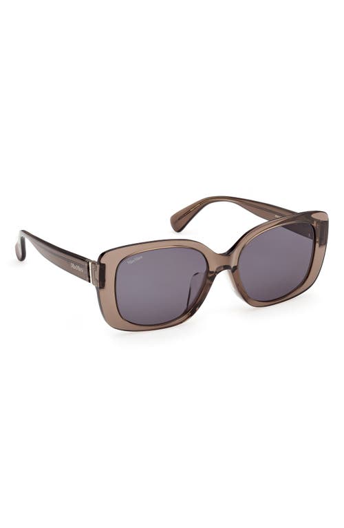 Max Mara 55mm Rectangular Sunglasses In Gray