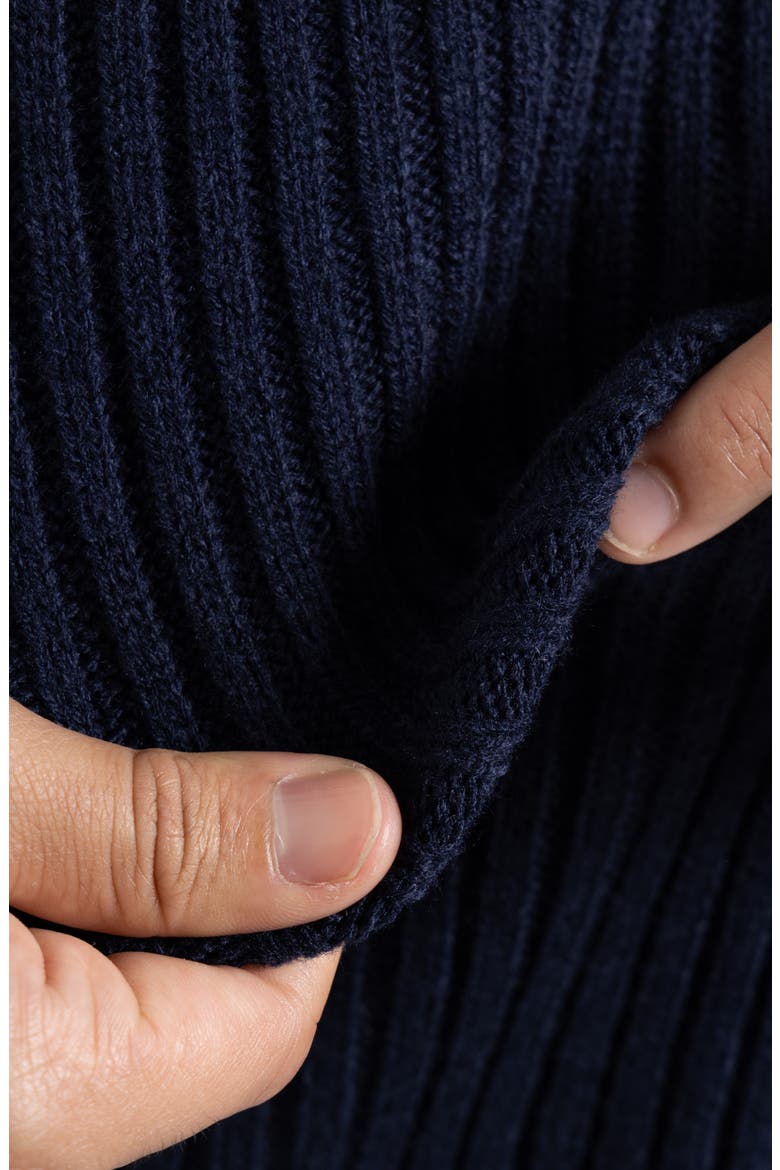 Rib Quarter Zip Sweater, Alternate, color, NAVY