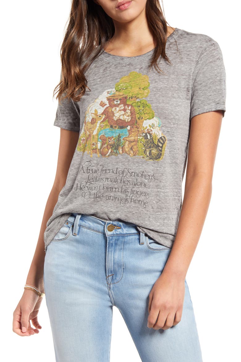 Smokey True Friend Tee, Main, color, HEATHER GREY
