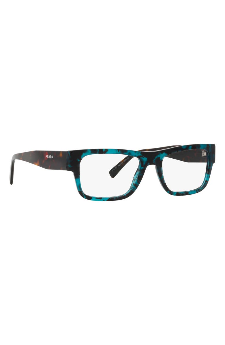 Prada 52mm Rectangular Optical Glasses, Alternate, color, Havana