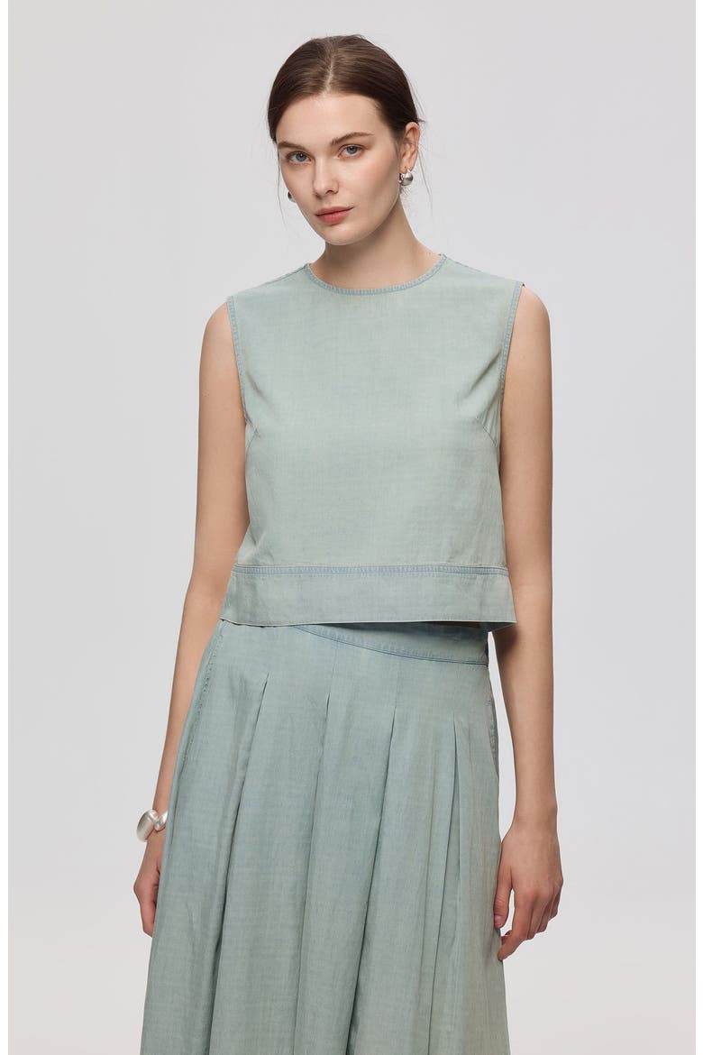 Amaia Shell Top, Alternate, color, Chambray Blue