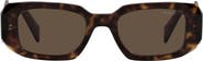 Prada Runway 49mm Rectangular Sunglasses