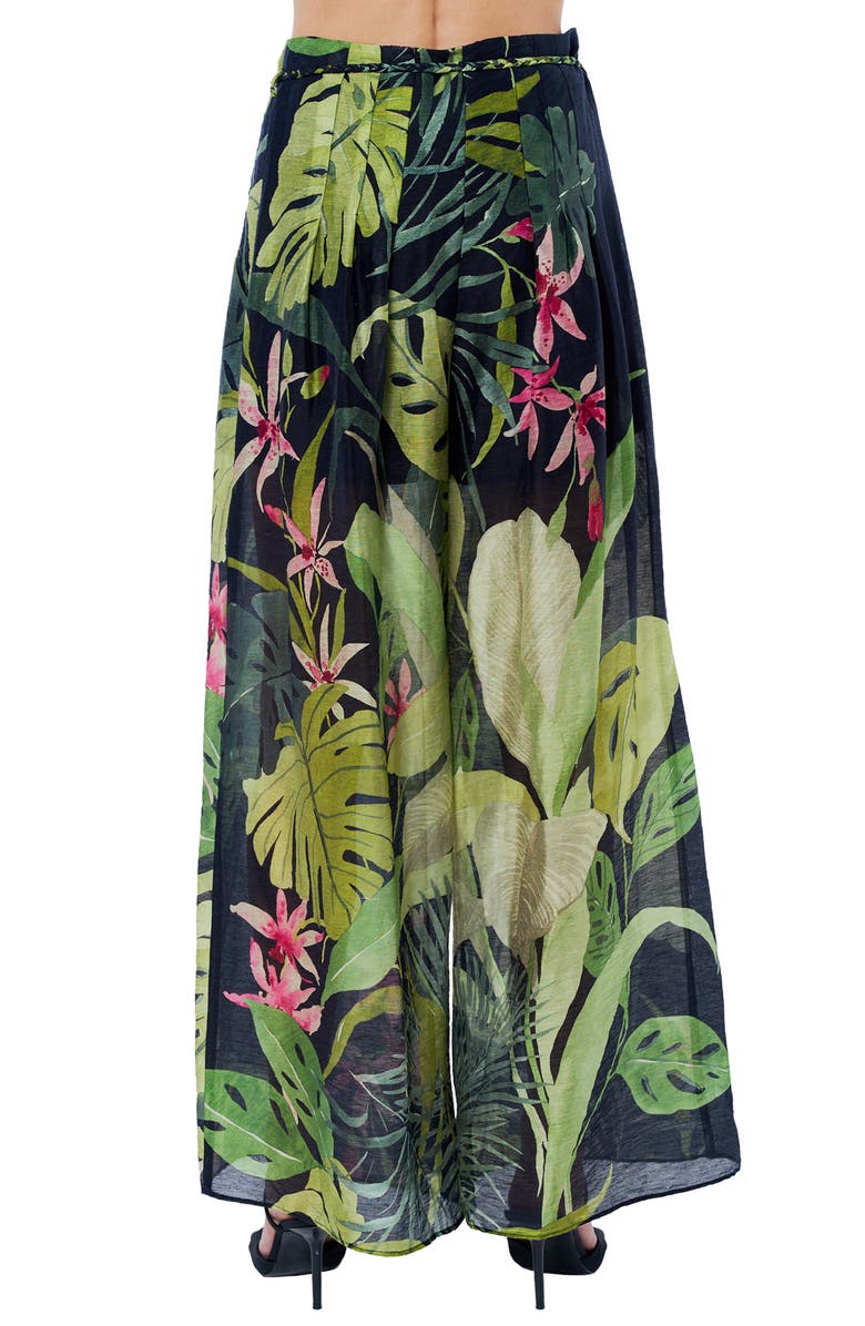 CIEBON Thom Floral Print Maxi Skirt, Alternate, color, Black Multi