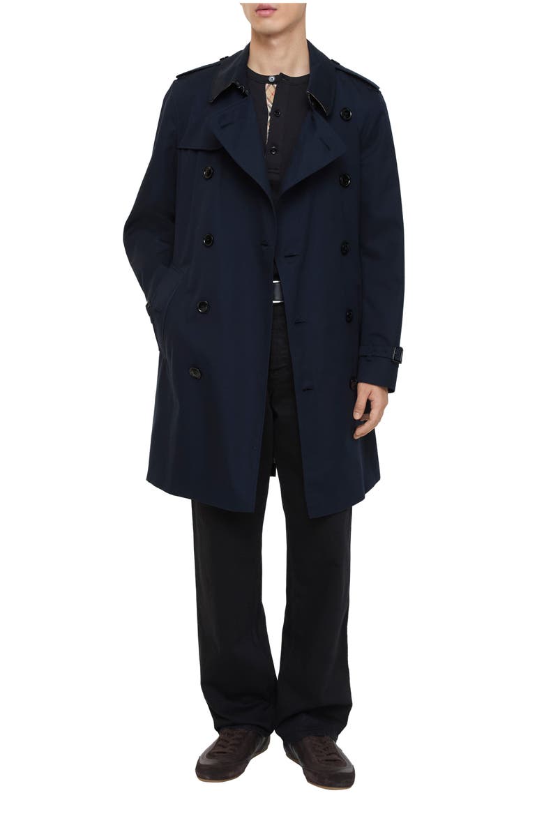 Mid-length Kensington Heritage Trench Coat, Main, color, Blue