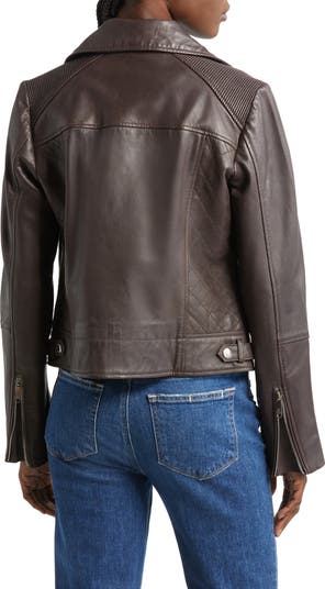 NWT! Sam popular Edelman Faux Leather Moto Jacket in Moonlight Grey Size S