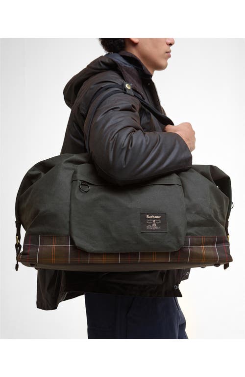 Barbour Field Water Resistant Waxed Cotton Duffle Bag