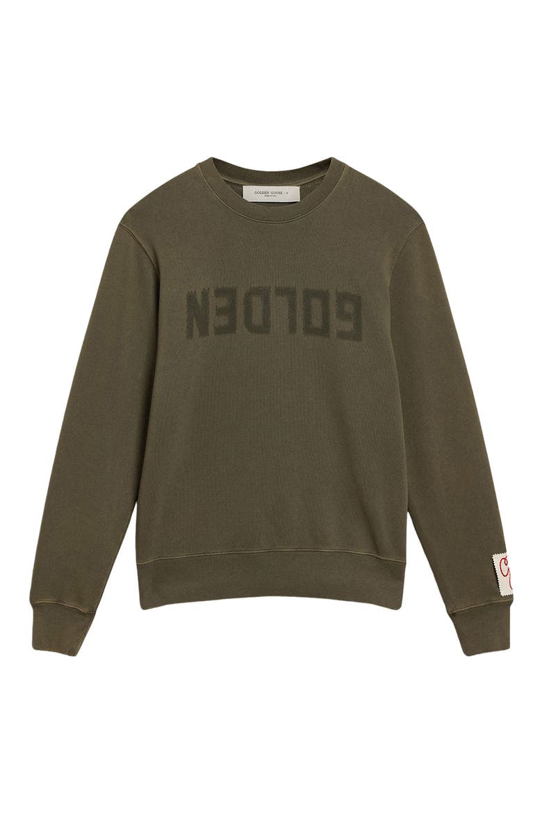 Distressed Logo Graphic Sweatshirt, Alternate, color, ANTHRACITE