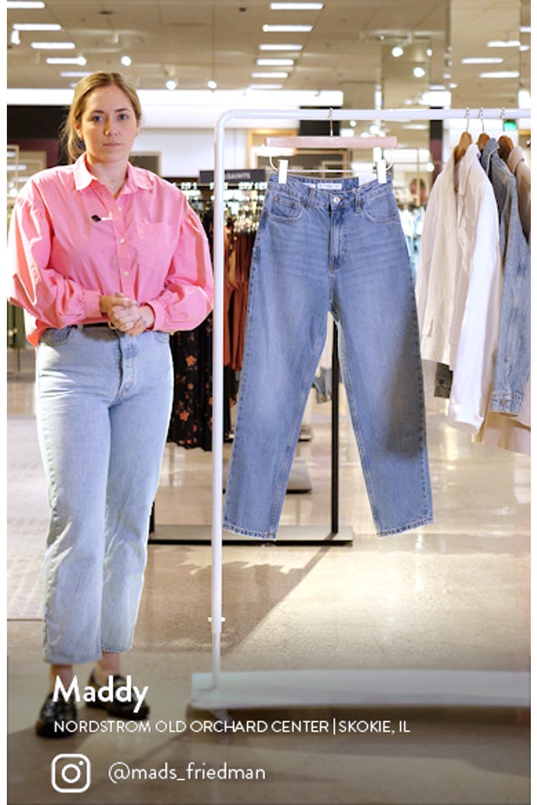 High Waist Ankle Tapered Mom Jeans video