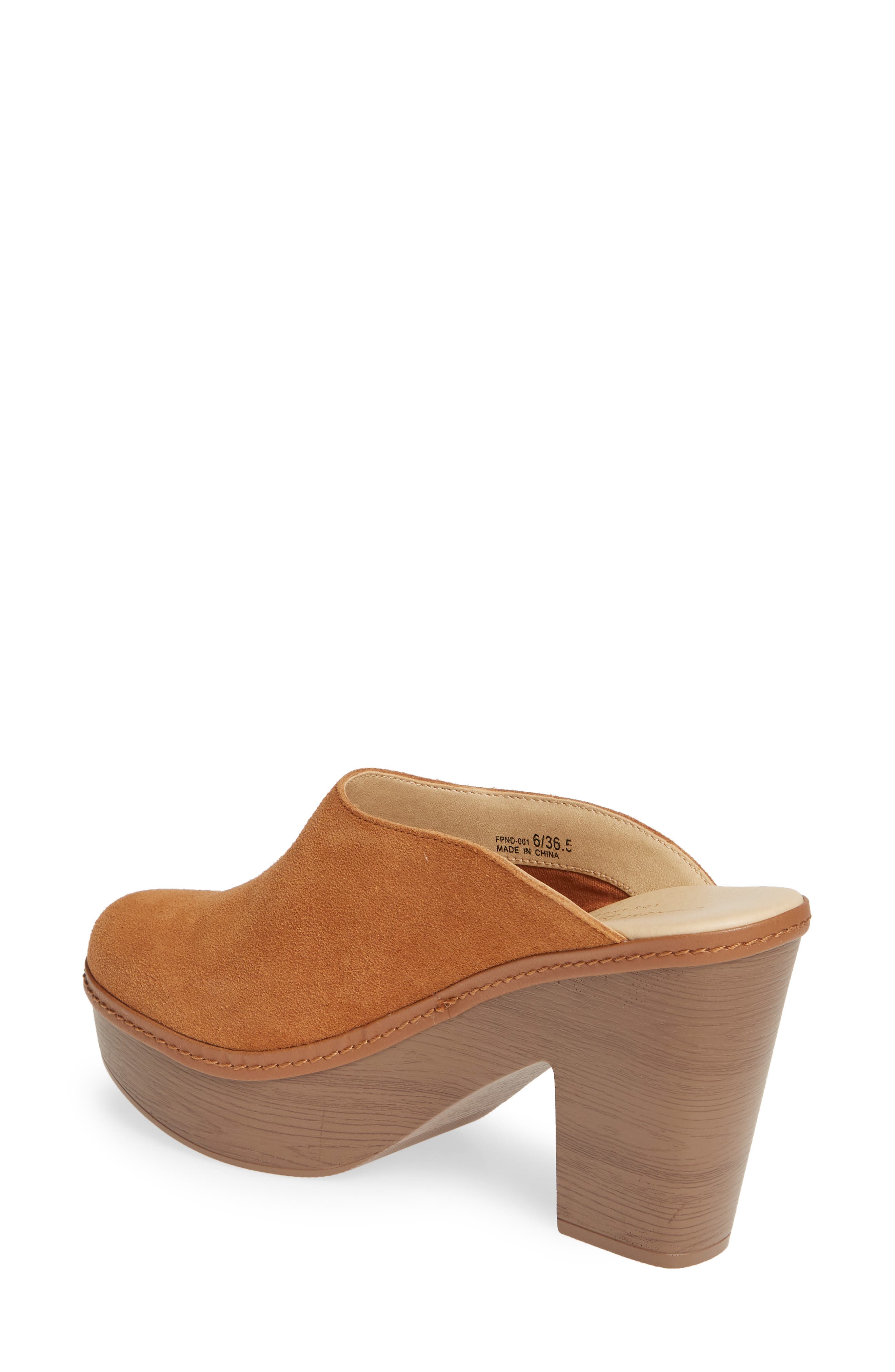 Florina Clog, Alternate, color, AGED COGNAC SUEDE