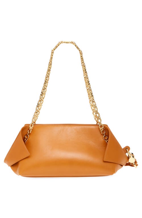 Ferragamo X-small Folded Leather Shoulder Bag In Yellow