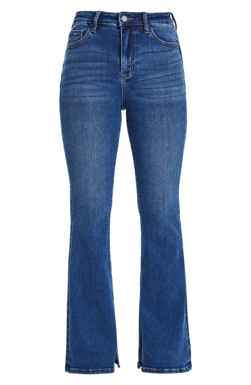 Shop Bayeas High Waist Slit Flare Jeans