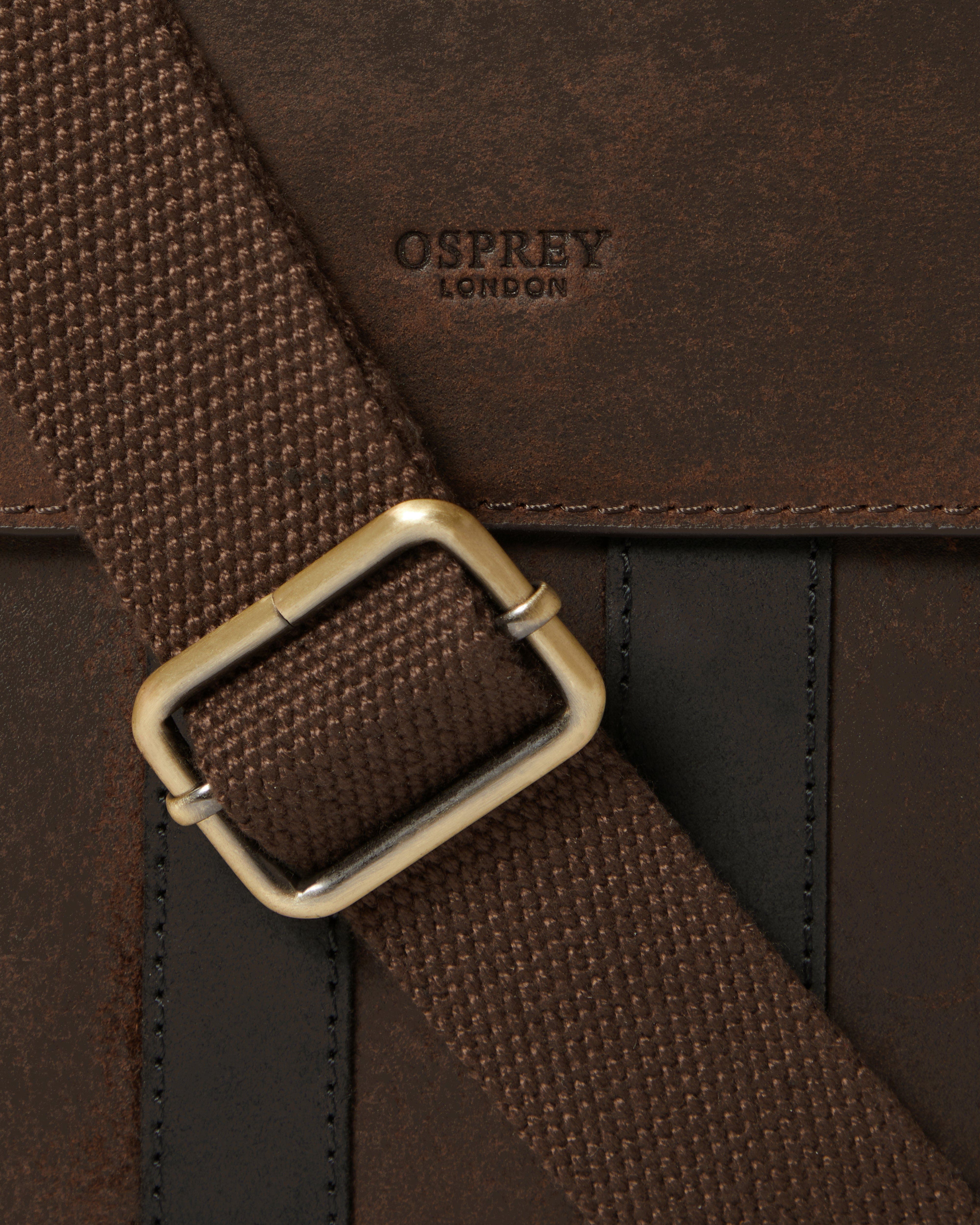 The Jenson Leather Satchel, Alternate, color, Chocolate & Black