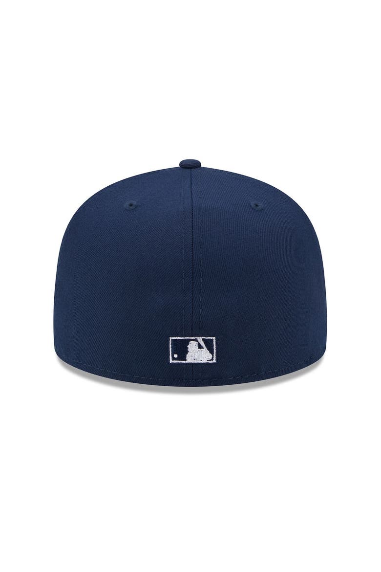 Men's New Era Navy Chicago White Sox Cooperstown Collection Oceanside Green Undervisor 59FIFTY Fitted Hat, Alternate, color, Navy