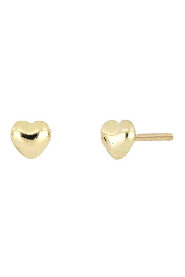 14K Yellow Gold Heart Stud Earrings, Main, color, 14KY