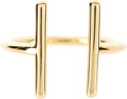 Sterling Forever 14K Gold Vermeil Parallel Bar Ring