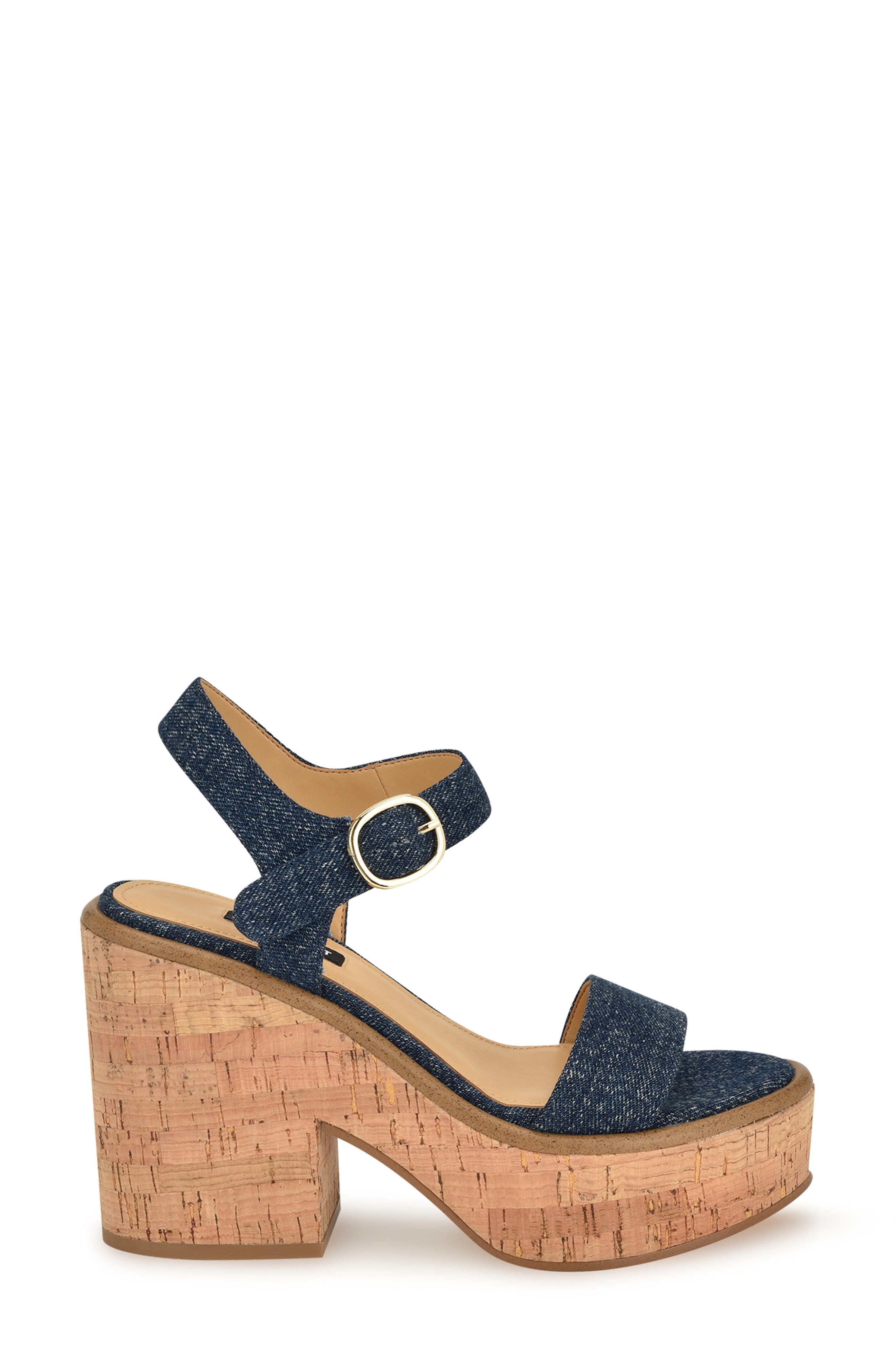 Nine West Amye Ankle Strap Platform Sandal, Alternate, color, 