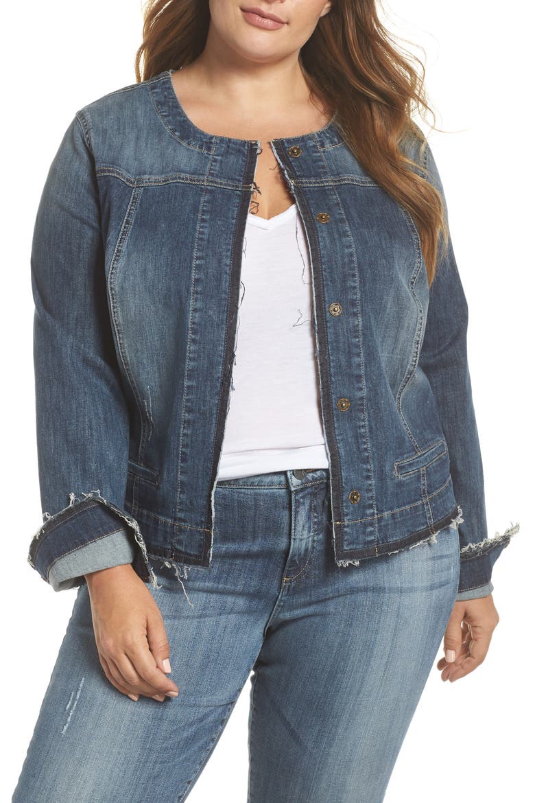 Tina Denim Jacket, Main, color, MEDIUM BASE WASH