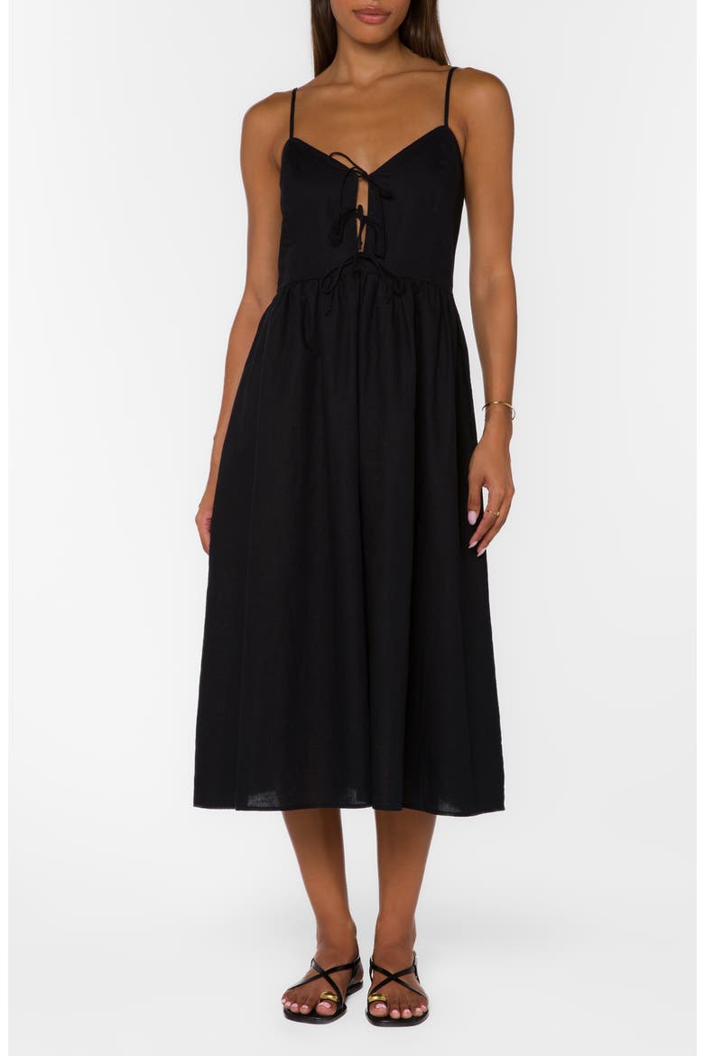 Sonata Midi Dress, Main, color, BLACK
