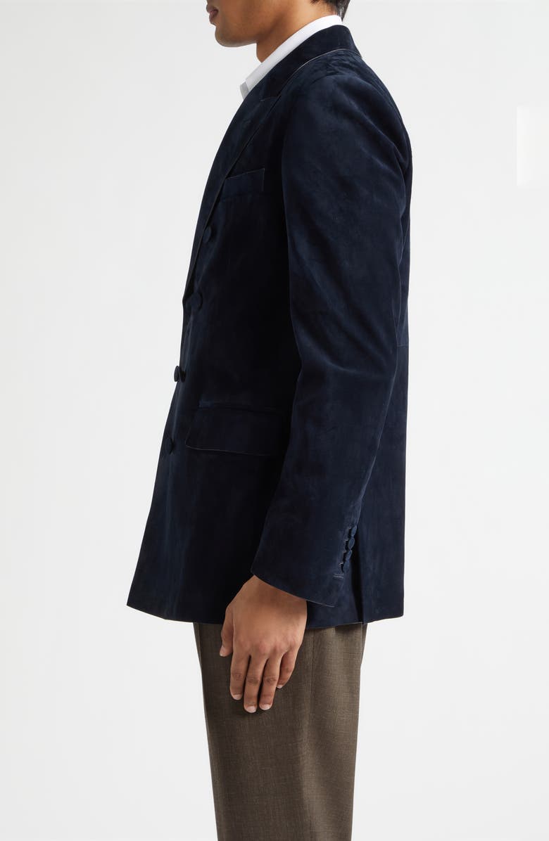 TOM FORD Cashmere Suede Peacoat, Alternate, color, Navy