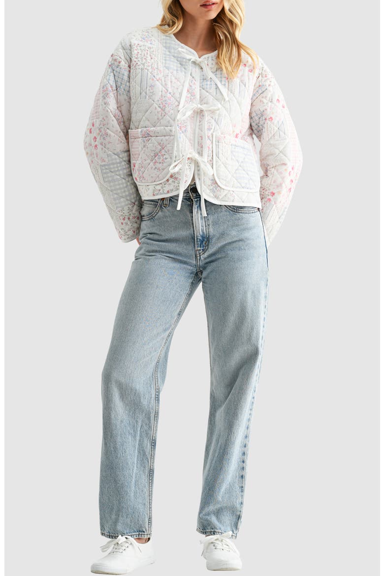Tie Front Quilted Jacket (Women) | Nordstrom