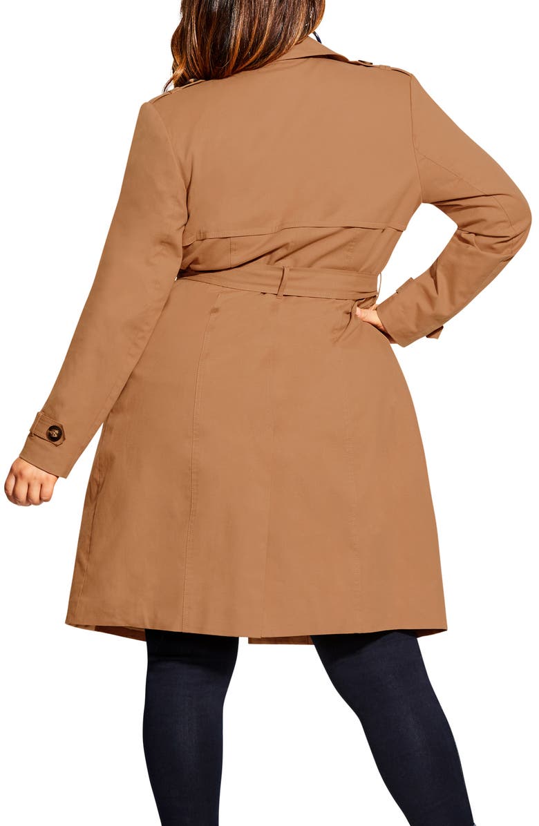 City Chic Urban Classic Trench Coat, Alternate, color, 