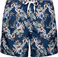 Eton Floral Print Swim Trunks