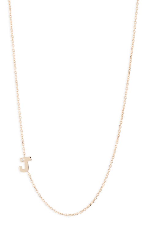 Diamond Initial Necklace
