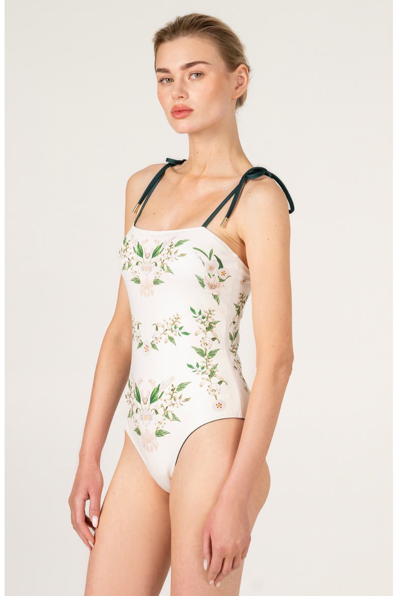 Lily Garden Reversible One Piece Swimsuit, Alternate, color, Green