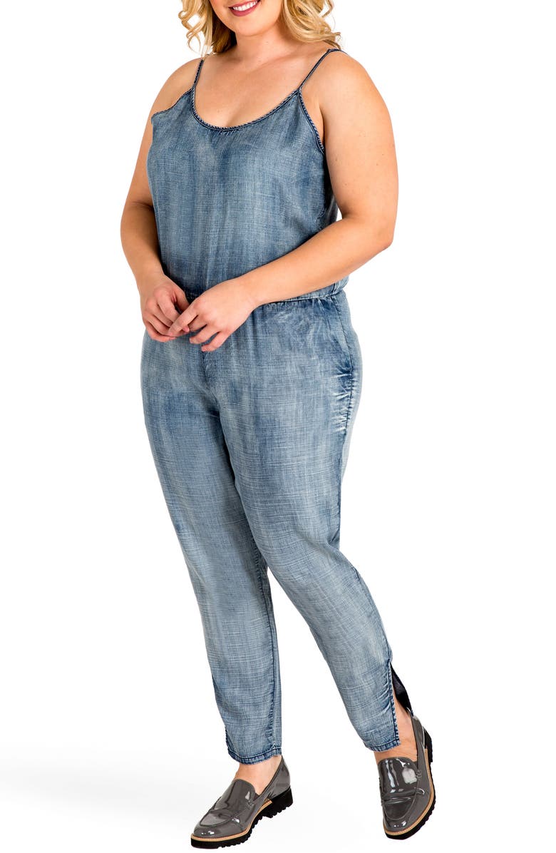 Standards & Practices Precious Spahgetti Strap Jumpsuit, Alternate, color, Light Navy