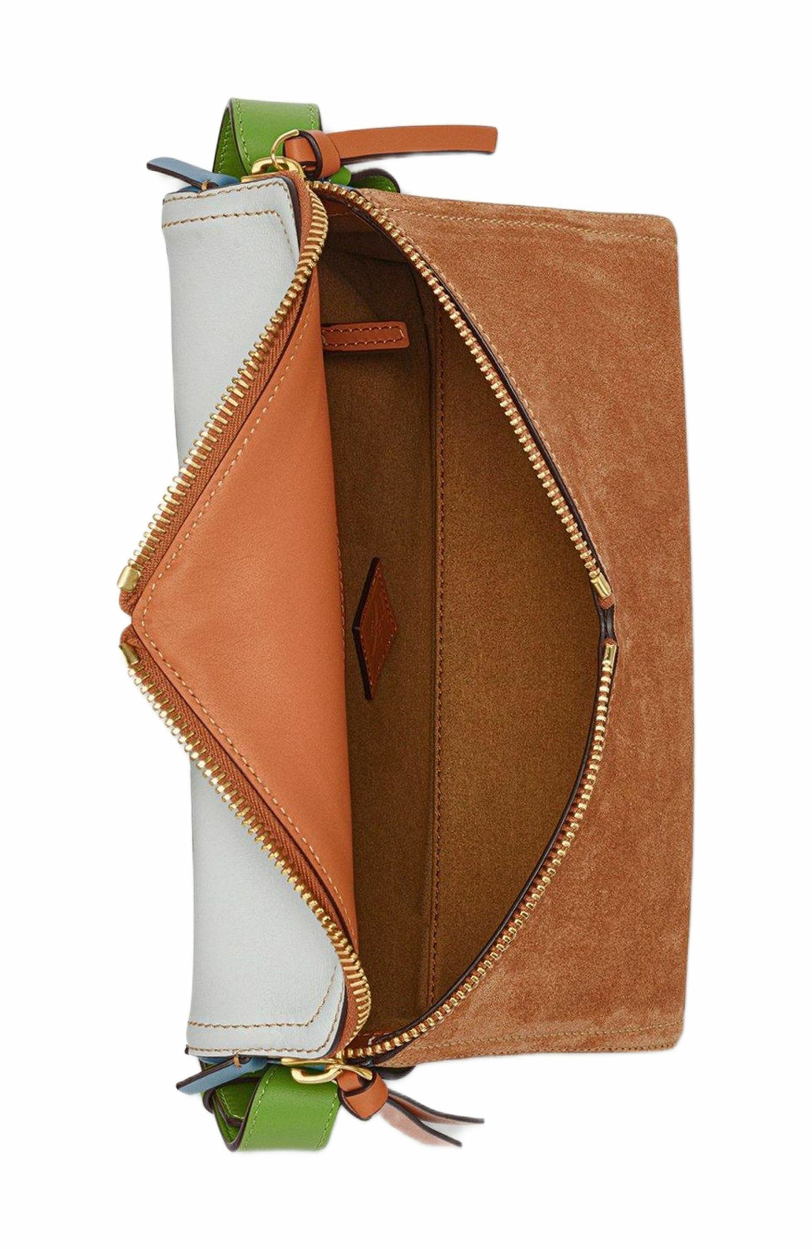 MCM Diamant 3D Shoulder Bag in Suede and Calf Leather, Alternate, color, Multi