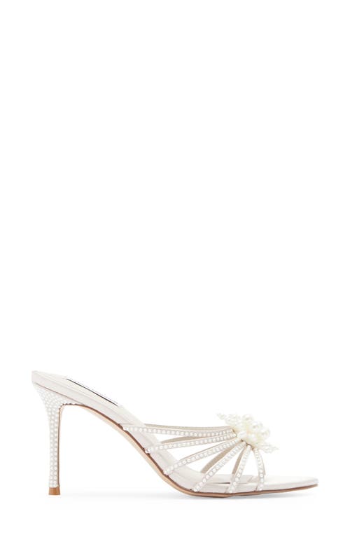 Steve Madden Cirkus Crystal Slide Sandal In Ivory