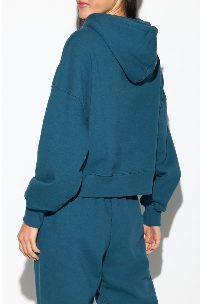 Balance Olsen Crop Graphic Hoodie, Alternate, color, MIDNIGHT TEAL