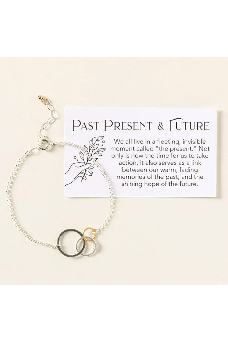 Past Present Future Bracelet by Freshie and Zero, Main, color, Silver / Gold