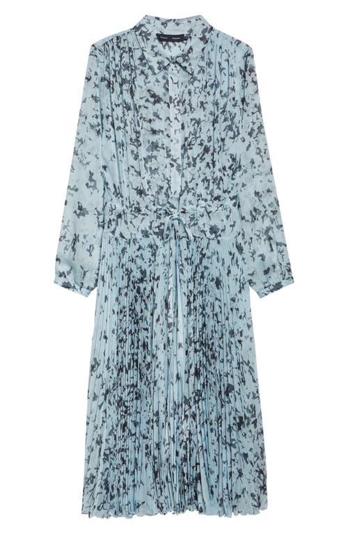 Proenza Schouler Jones Long Sleeve Pleated Crinkle Chiffon Shirtdress