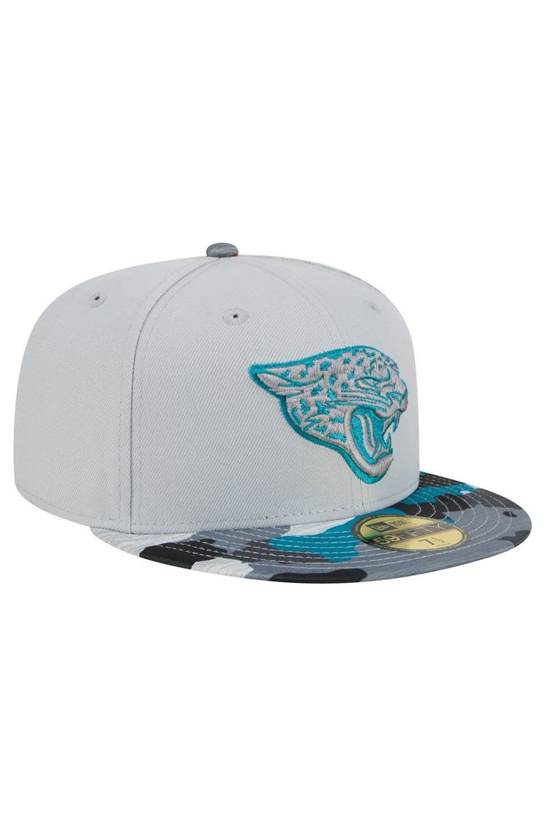 New Era Men's New Era Gray Jacksonville Jaguars Active Camo 59FIFTY Fitted Hat, Alternate, color, 
