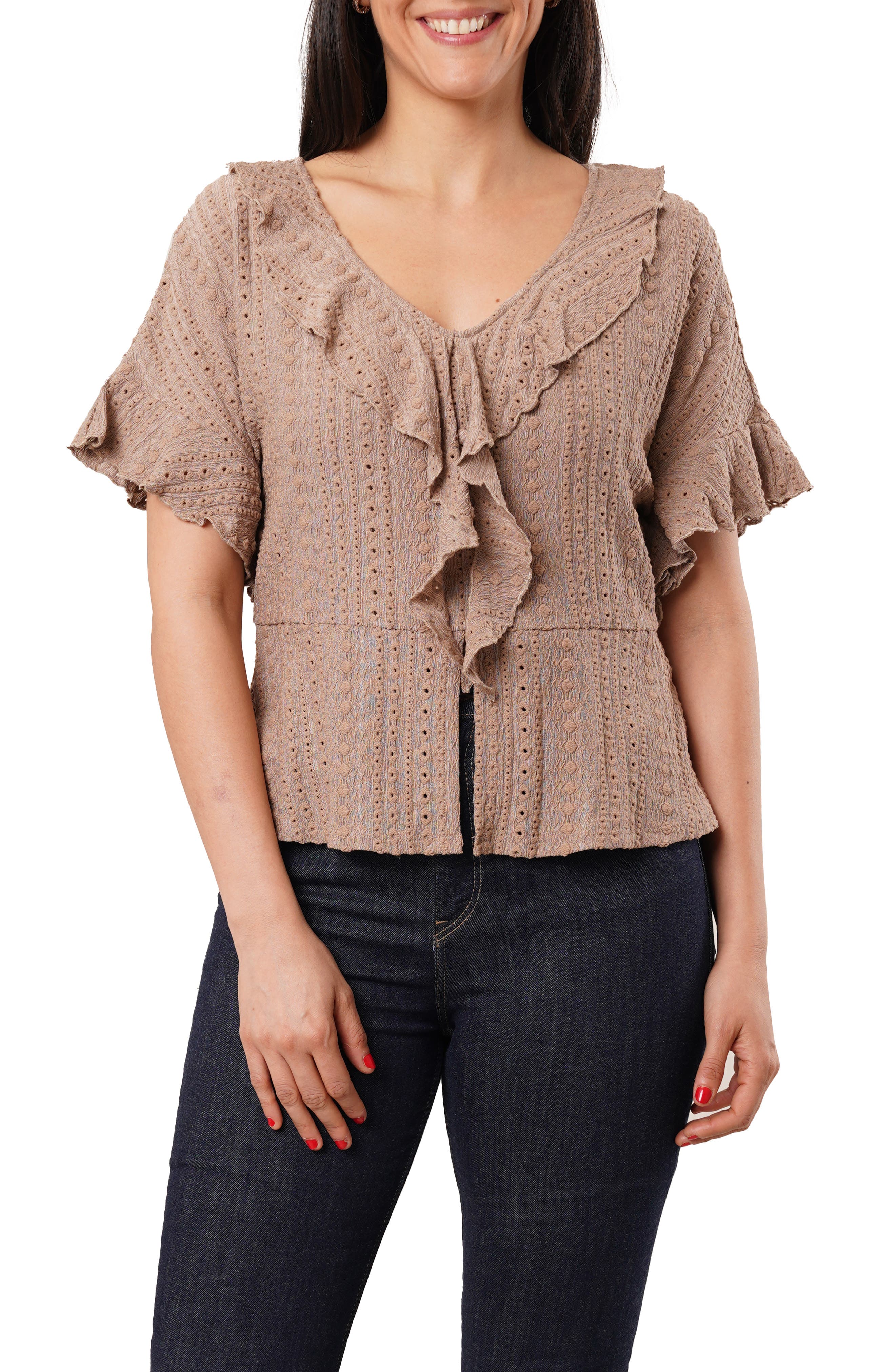 Eyelet Ruffle Top - image 3