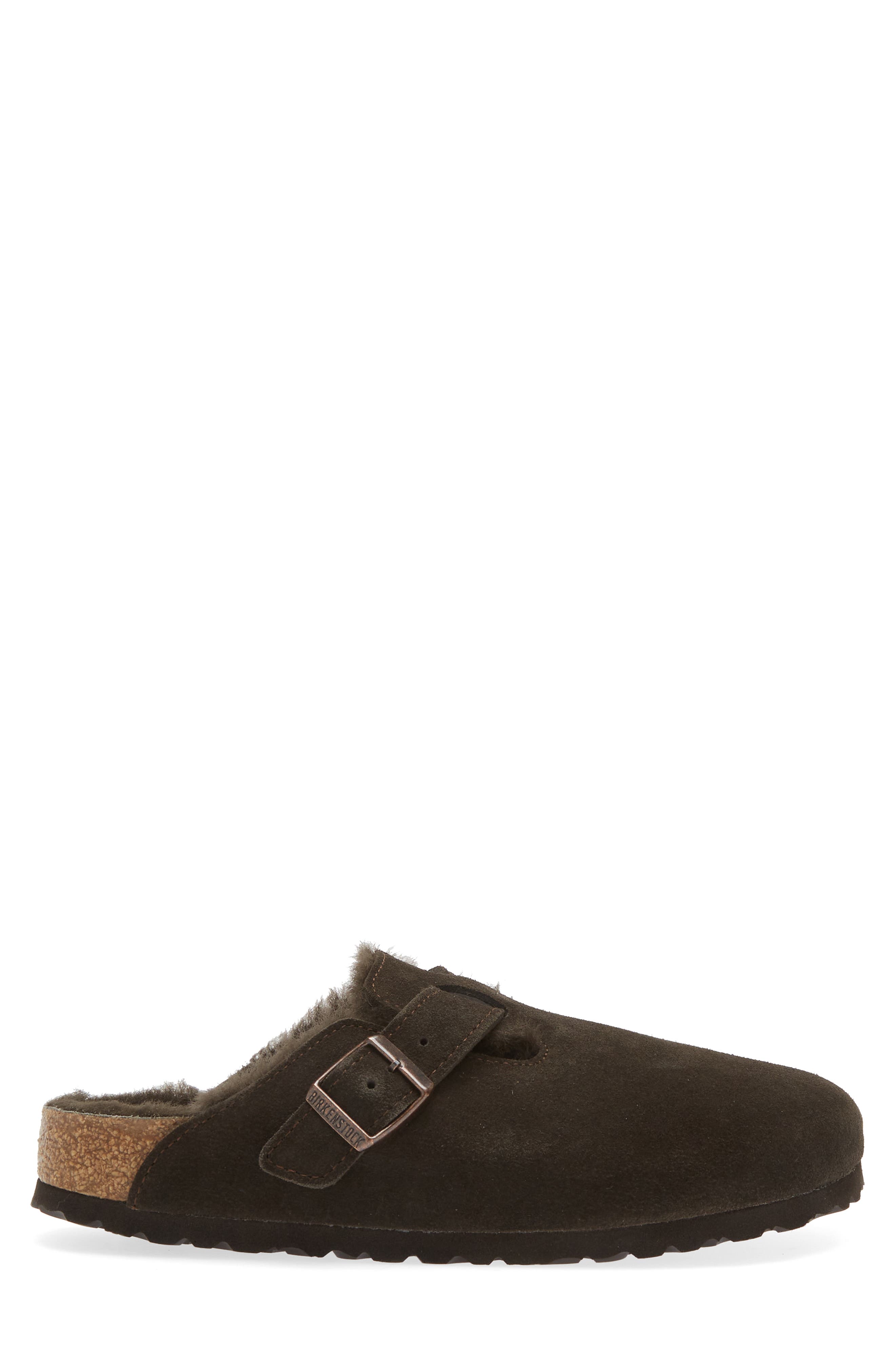 Birkenstock Boston Genuine Shearling Lined Clog, Alternate, color, Mocha/ Mocha