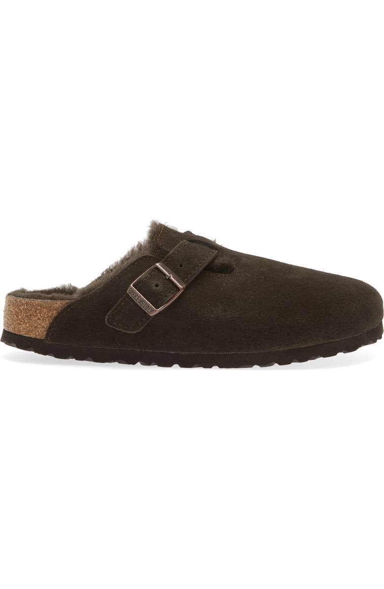 Birkenstock Boston Genuine Shearling Lined Clog, Alternate, color, Mocha/ Mocha