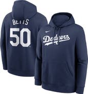 Nike Men's Nike Mookie Betts Navy Los Angeles Dodgers Player Name & Number Club Pullover Hoodie
