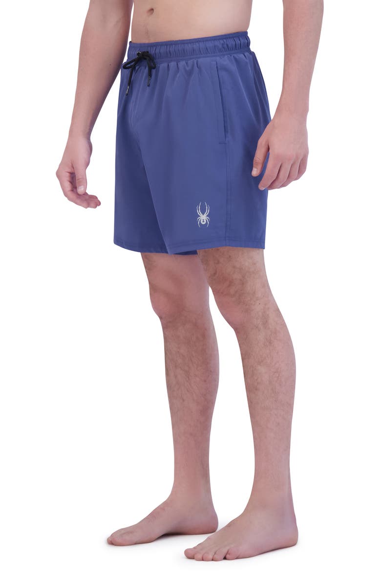 Spyder 7-Inch Volley Swim Shorts, Alternate, color, Gray/ Blue