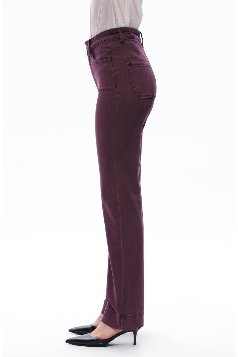 High Waist Bootcut Jeans, Alternate, color, PLUM