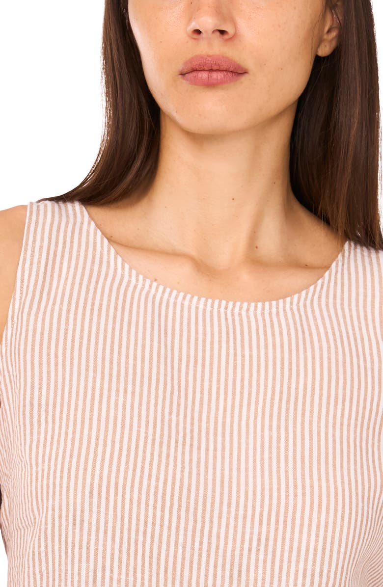 CeCe Patterned Tank & Shorts Set, Alternate, color, Beige/ White