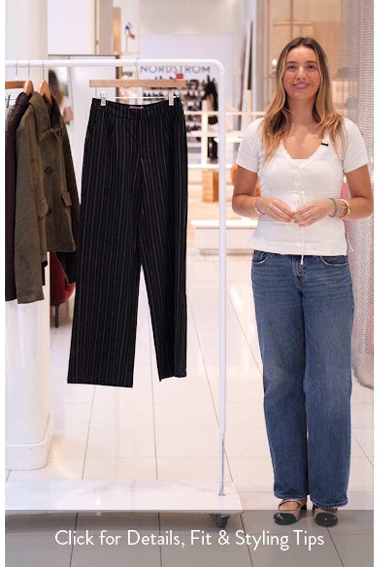 Aliza Pinstripe Straight Leg Pants video