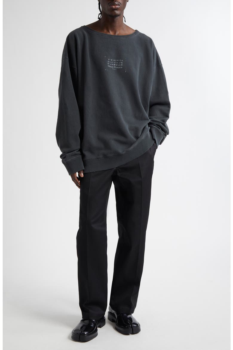 Numeric Motif Cotton Jersey Graphic Sweatshirt, Alternate, color, WASHED BLACK