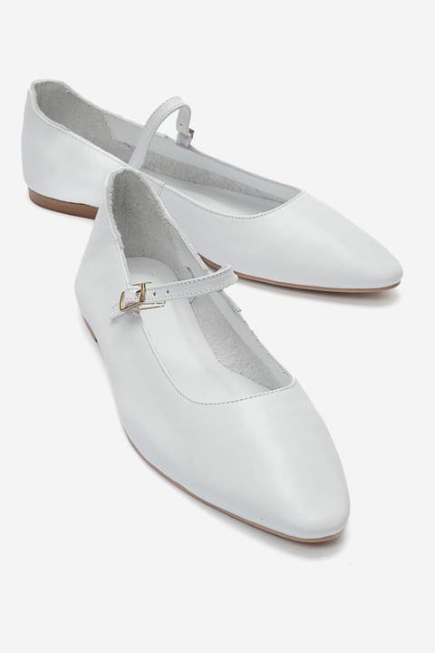 Lara Leather Mary Jane Flats