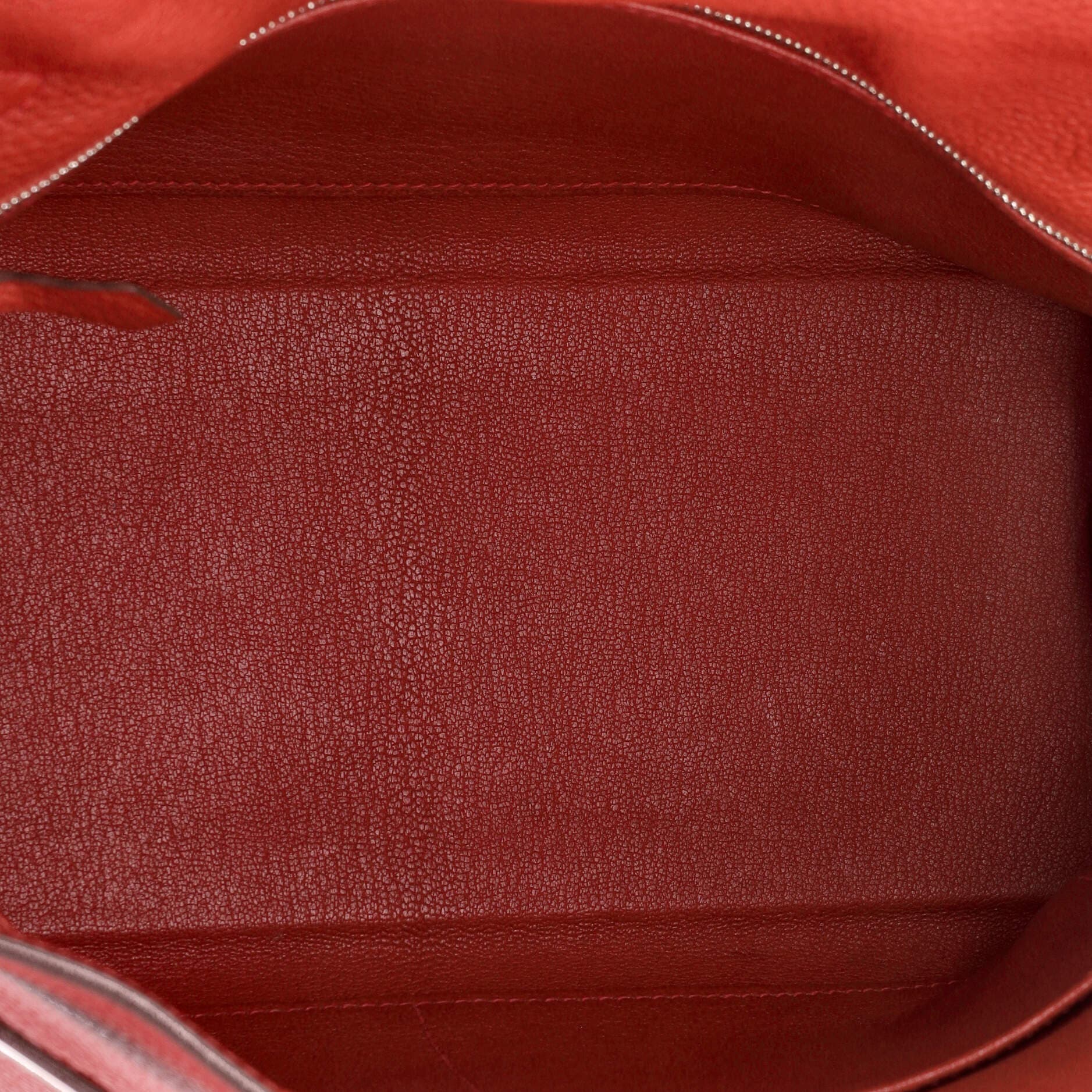 Pre-Owned Hermes Kelly Handbag Red Togo with Palladium Hardware 28, Alternate, color, 
