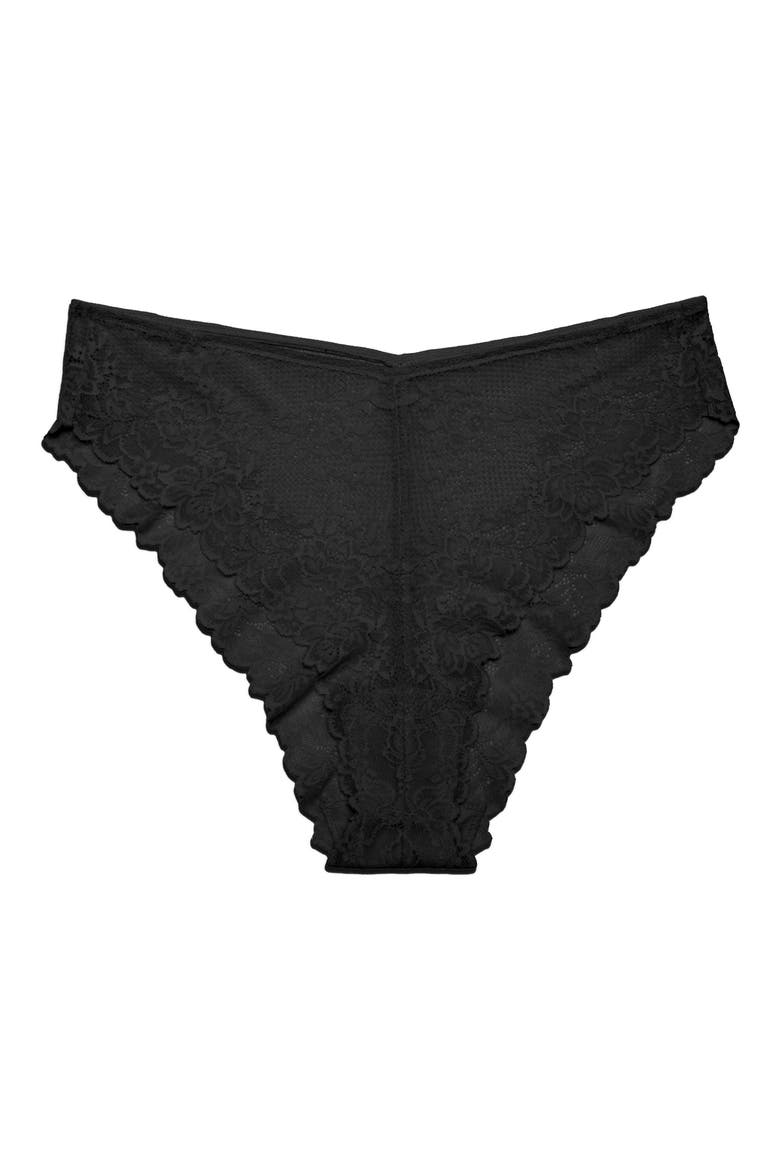 Heavenly High Cut Briefs, Alternate, color, BLACK
